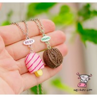 Кулон для двоих друзей "Best Friends. Ice cream. Цена за набор 